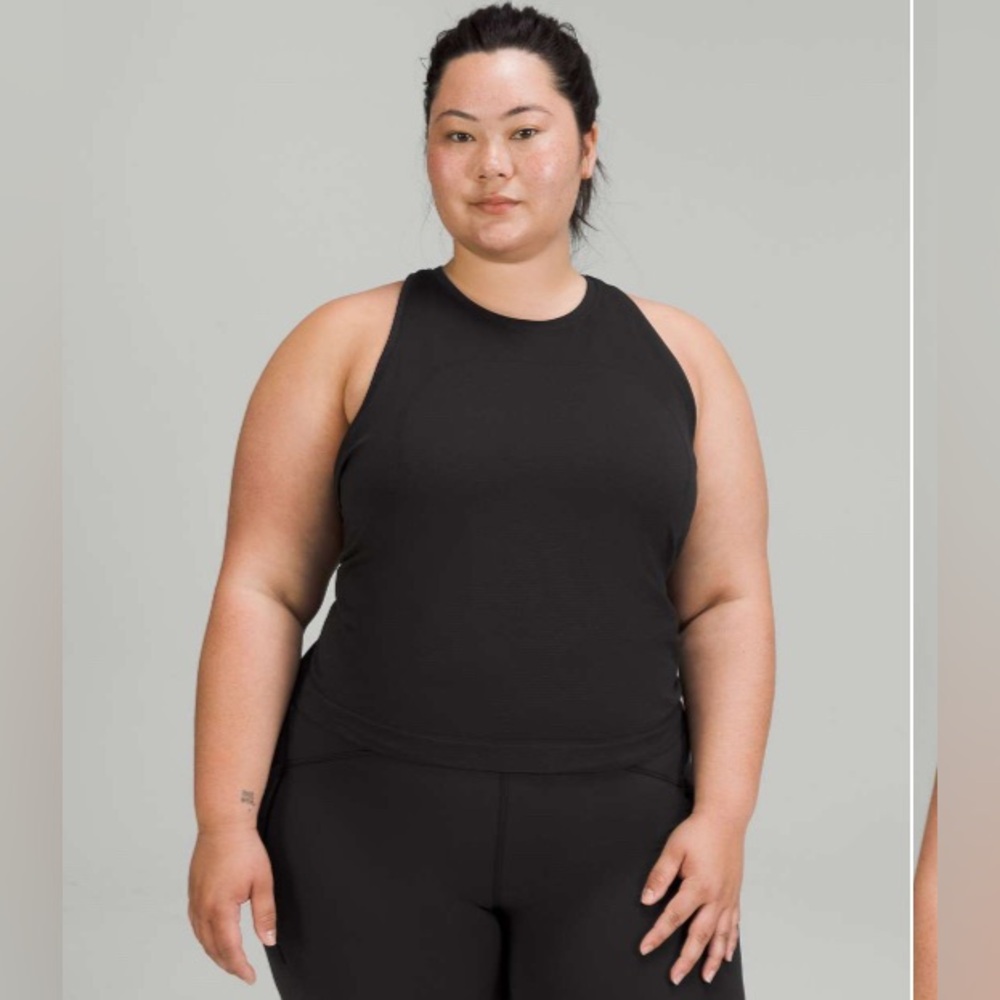 2021- Lululemon Swiftly Tech High-Neck Tank Top 2.0 *Race Length
Black / Black